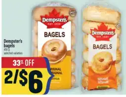 Marché Adonis Dempster's bagels offer