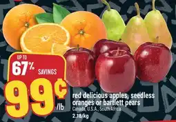 Marché Adonis Red delicious apples, seedless oranges or bartlett pears offer