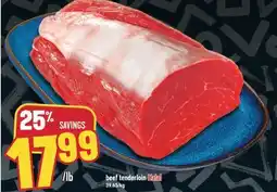 Marché Adonis Beef tenderloin Halal offer