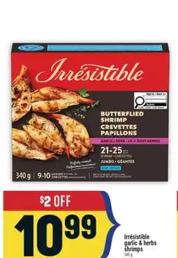 Marché Adonis Irrésistible garlic & herbs shrimps offer