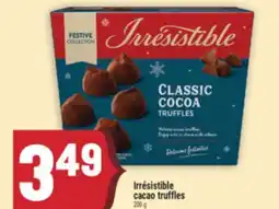 Marché Adonis Irrésistible cacao truffles offer