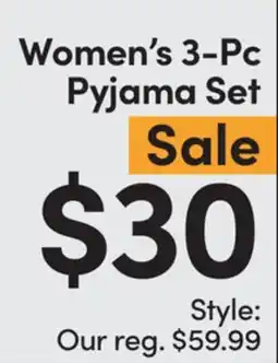 Mark's Denver Hayes Women's 3-Pc Pyjama Set offer