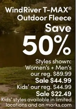 Mark's WindRiver T-MAX Outdoor Fleece offer