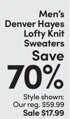 Mark's Denver Hayes Men's Denver Hayes Lofty Knit Sweaters offer