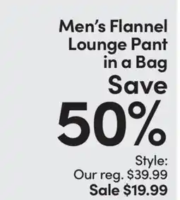 Mark's Denver Hayes Men's Flannel Lounge Pant in a Bag offer