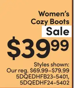 Mark's Women's Cozy Boots offer