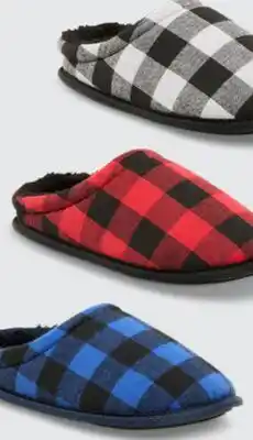 Mark's Men's Plaid Slippers offer