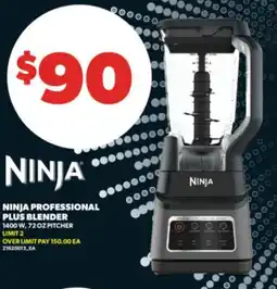 Real Canadian Superstore NINJA PROFESSIONAL PLUS BLENDER, 1400 W, 72 OZ PITCHER offer