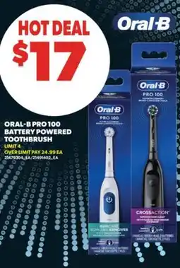 Real Canadian Superstore ORAL-B PRO 100 BATTERY POWERED TOOTHBRUSH offer