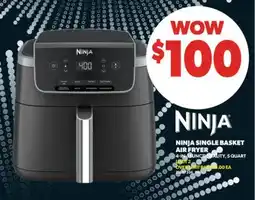 Real Canadian Superstore NINJA SINGLE BASKET AIR FRYER 4‑IN‑1 FUNCTIONALITY, 5 QUART offer