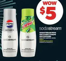 Real Canadian Superstore SODASTREAM PEPSI OR CLASSIC SYRUPS OR FLAVOURS, 440 ML offer