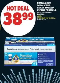 Real Canadian Superstore SIMILAC 360 TOTAL CARE READY TO FEED INFANT FORMULA, 24X59 ML offer