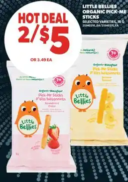 Real Canadian Superstore LITTLE BELLIES ORGANIC PICK-ME STICKS, 16 G offer