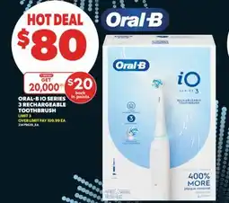 Real Canadian Superstore ORAL-B IO SERIES 3 RECHARGEABLE TOOTHBRUSH offer