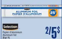 Jean Coutu SELECTION Aluminum foil offer