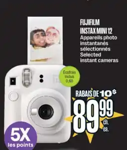 Jean Coutu FUJIFILM INSTAX MINI 12 Selected instant cameras offer