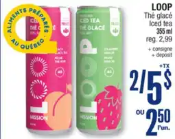 Jean Coutu LOOP Iced tea offer