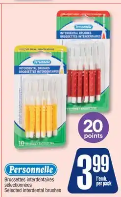 Jean Coutu PERSONNELLE Selected interdental brushes offer