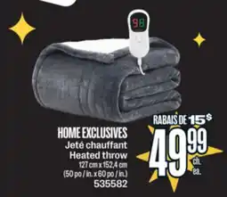 Jean Coutu HOME EXCLUSIVES Heated throw offer