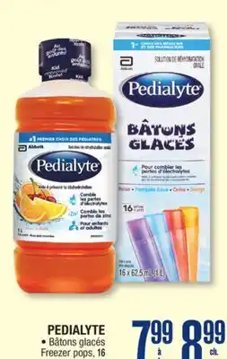 Jean Coutu PEDIALYTE Freezer pops offer