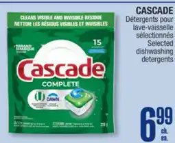 Jean Coutu CASCADE Selected dishwashing detergents offer