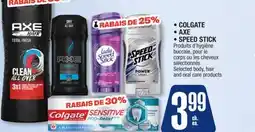 Jean Coutu COLGATE, AXE or SPEED STICK Selected body, hair and oral care products offer