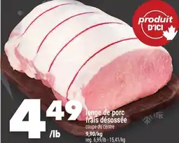 Marche Ami Longe de porc frais désossée offer