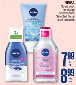 Jean Coutu NIVEA Selected facial care products offer