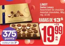 Jean Coutu LINDT Swiss Luxury Assorted chocolates offer