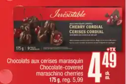 Jean Coutu IRRESISTIBLES Chocolate-covered maraschino cherries offer
