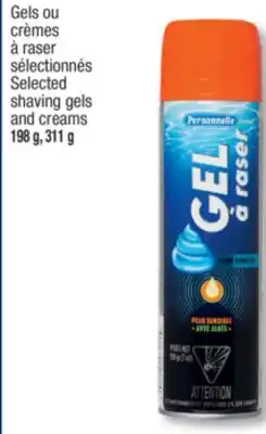 Jean Coutu PERSONNELLE Selected shaving gels and creams offer