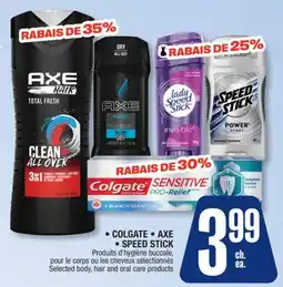 Jean Coutu COLGATE, AXE, SPEED STICK Selected body, hair and oral care products offer