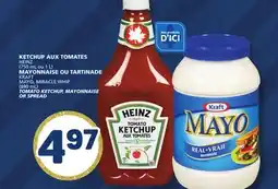 Marché Bonichoix HEINZ (750 mL or 1 L) KRAFT MAYO, MIRACLE WHIP (890 mL) TOMATO KETCHUP, MAYONNAISE OR SPREAD offer