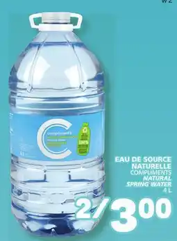 Marché Bonichoix COMPLIMENTS NATURAL SPRING WATER offer