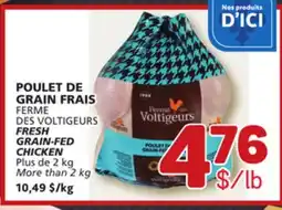 Marché Bonichoix FERME DES VOLTIGEURS FRESH GRAIN-FED CHICKEN offer