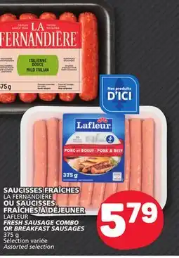 Marché Bonichoix LAFLEUR FRESH SAUSAGE COMBO OR BREAKFAST SAUSAGES offer