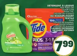 Marché Bonichoix TIDE PODS (20) OR GAIN PODS (16), OR DOWNY LIQUIDE LAUNDRY DETERGENT OR FABRIC SOFTENER offer