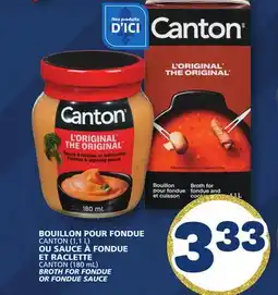 Marché Bonichoix CANTON (1,1 L) BROTH FOR FONDUE OR FONDUE SAUCE (180 mL) offer
