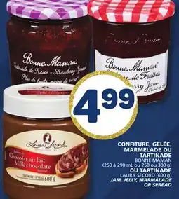 Marché Bonichoix BONNE MAMAN (250 to 290 mL or 250 ou 380 g) LAURA SECORD (600 g) JAM, JELLY, MARMALADE OR SPREAD offer
