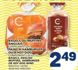 Marché Bonichoix COMPLIMENTS BAGELS, ENGLISH MUFFINS, HAMBURGER OR HOT DOG BUNS offer