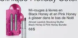 Jean Coutu CLINIQUE Almost Lipstick Stocking Stuffer Black Honey & Pink Honey Bundle offer