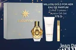Jean Coutu RABANNE MILLION GOLD FOR HER EAU DE PARFUM 3 piece Gift Set offer