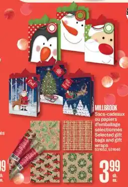 Jean Coutu MILLBROOK Selected gift bags and gift wraps offer
