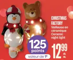 Jean Coutu CHRISTMAS FACTORY Ceramic night light offer