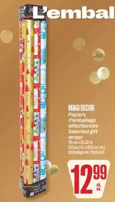 Jean Coutu MAGI DECOR Selected gift wraps offer