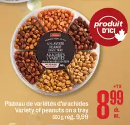 Jean Coutu IRRESISTIBLE Variety of peanuts on a tray offer