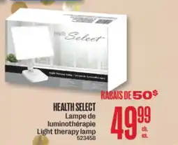 Jean Coutu HEALTH SELECT Light therapy lamp offer
