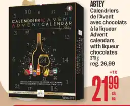 Jean Coutu ABTEY Advent calendars with liqueur chocolates offer