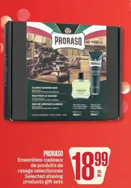 Jean Coutu PRORASO Selected shaving products gift sets offer