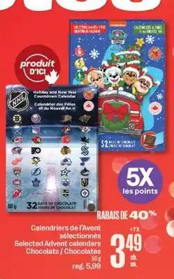 Jean Coutu Selected Advent calendars Chocolats offer